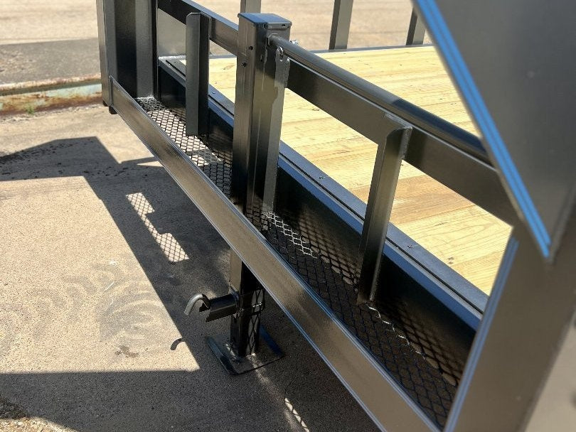 24' Gooseneck Heavy Pipe Rail Equipment Trailer - 6K Axles - Slide In Ramps - Pipe Top Rail - Stryker Dealership Group