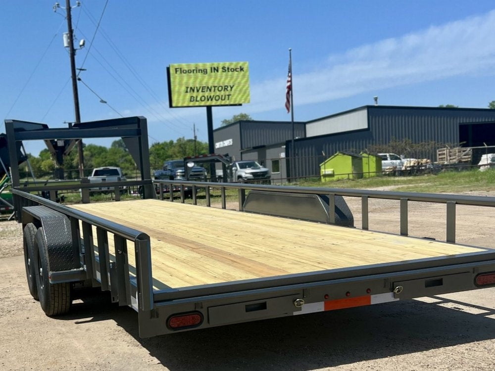24' Gooseneck Heavy Pipe Rail Equipment Trailer - 6K Axles - Slide In Ramps - Pipe Top Rail - Stryker Dealership Group