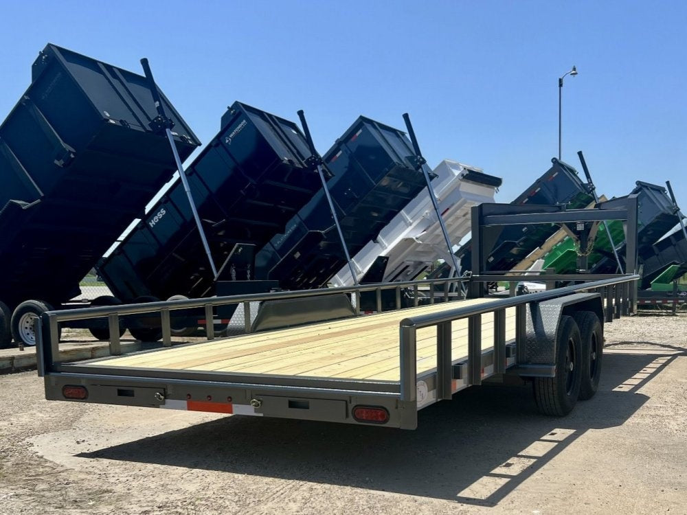 24' Gooseneck Heavy Pipe Rail Equipment Trailer - 6K Axles - Slide In Ramps - Pipe Top Rail - Stryker Dealership Group