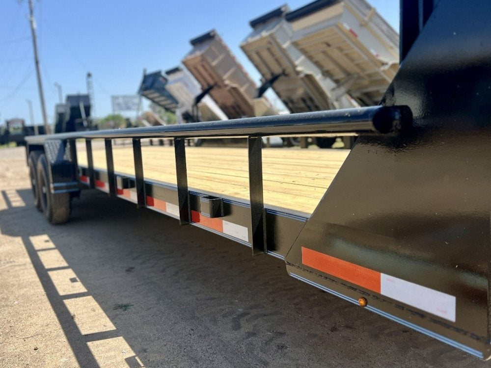 24' Gooseneck Heavy Pipe Rail Equipment Trailer - 6K Axles - Slide In Ramps - Pipe Top Rail - Stryker Dealership Group