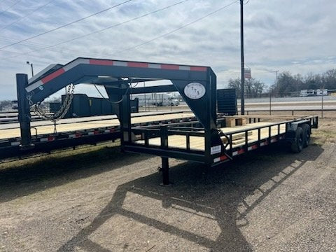 24' Gooseneck Heavy Pipe Rail Equipment Trailer - 6K Axles - Slide In Ramps - Pipe Top Rail - Stryker Dealership Group