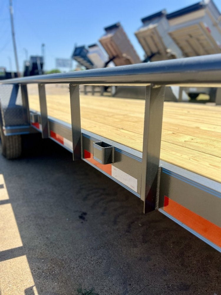 24' Gooseneck Heavy Pipe Rail Equipment Trailer - 6K Axles - Slide In Ramps - Pipe Top Rail - Stryker Dealership Group