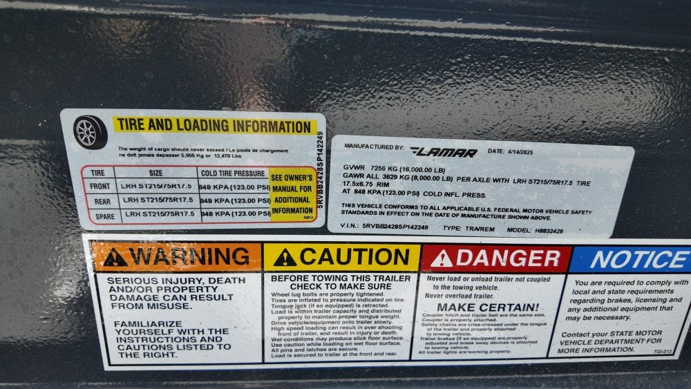 24' H8 Bumper Pull Mega Ramps 8K Axles - Equipment Trailers - Stryker Dealership Group