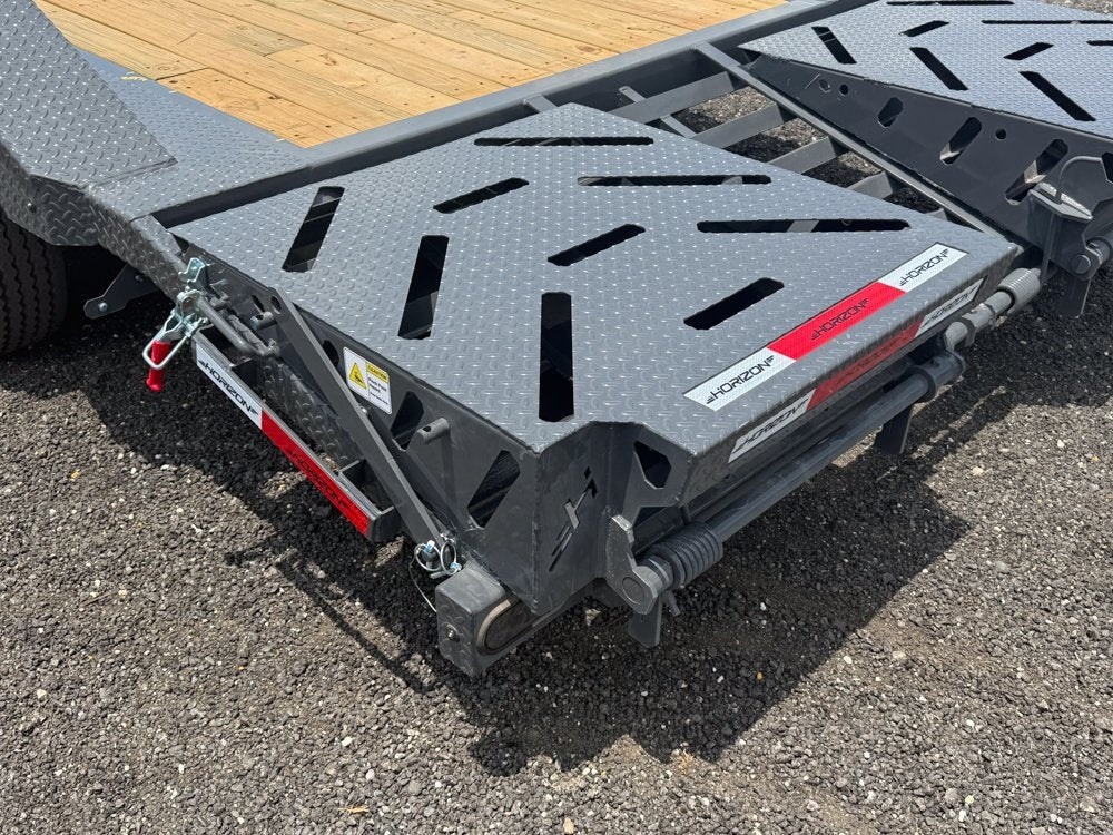 24' HEH Bumper Pull Equipment Trailer (2) 10K Axles, Drive Over Fenders, 3' Dove W/ Mountain Ramps - Equipment Trailers - Stryker Dealership Group