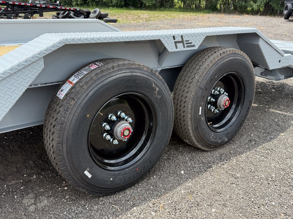 24' HEH Bumper Pull Equipment Trailer (2) 10K Axles, Drive Over Fenders, 3' Dove W/ Mountain Ramps - Equipment Trailers - Stryker Dealership Group