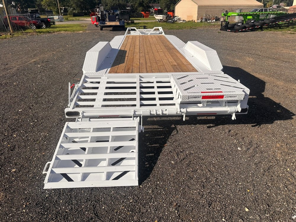24' HEH Bumper Pull Equipment Trailer (2) 10K Axles, Drive Over Fenders, 3' Dove W/ Mountain Ramps - Drive Over Fenders/Equipment Trailers - Stryker Dealership Group