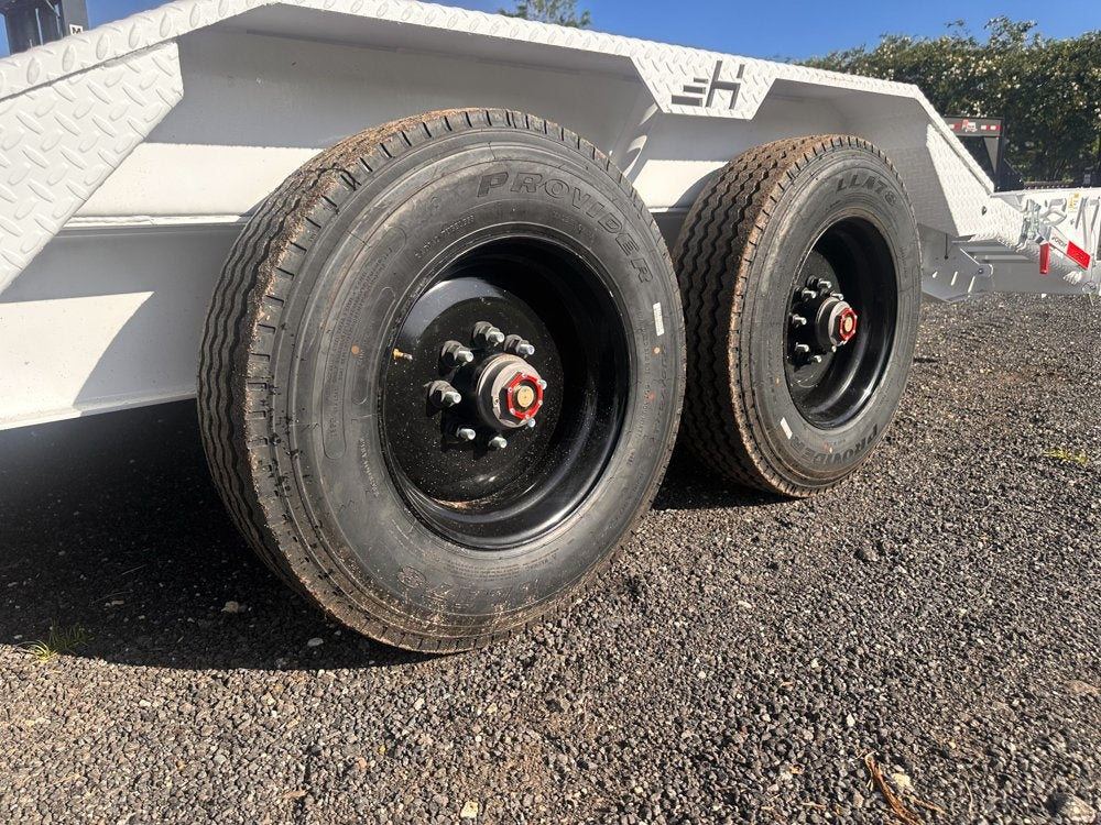 24' HEH Bumper Pull Equipment Trailer (2) 10K Axles, Drive Over Fenders, 3' Dove W/ Mountain Ramps - Drive Over Fenders/Equipment Trailers - Stryker Dealership Group