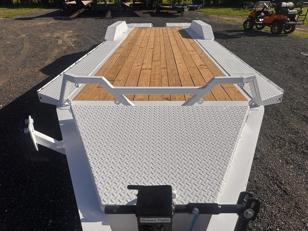 24' HEH Bumper Pull Equipment Trailer (2) 10K Axles, Drive Over Fenders, 3' Dove W/ Mountain Ramps - Drive Over Fenders/Equipment Trailers - Stryker Dealership Group