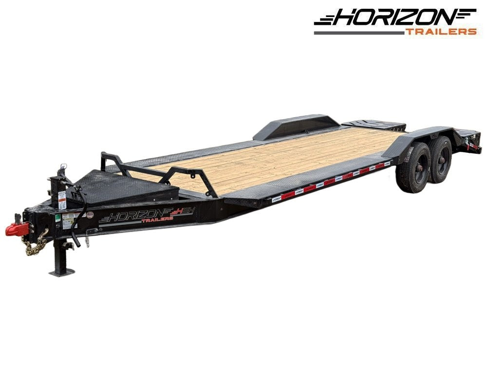 24' HEH Bumper Pull Equipment Trailer (2) 10K Axles, Drive Over Fenders, 3' Dove W/ Mountain Ramps - Drive Over Fenders/Equipment Trailers - Stryker Dealership Group