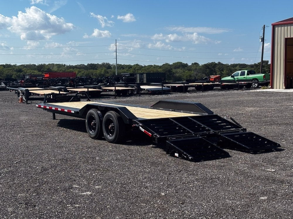 24' HEH Bumper Pull Equipment Trailer (2) 10K Axles, Drive Over Fenders, 3' Dove W/ Mountain Ramps - Low Profile Equipment Trailers - Equipment Trailers - Stryker Dealership Group