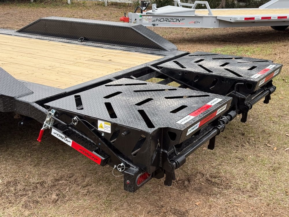 24' HEH Bumper Pull Equipment Trailer (2) 10K Axles, Drive Over Fenders, 3' Dove W/ Mountain Ramps - Drive Over Fenders/Equipment Trailers - Stryker Dealership Group