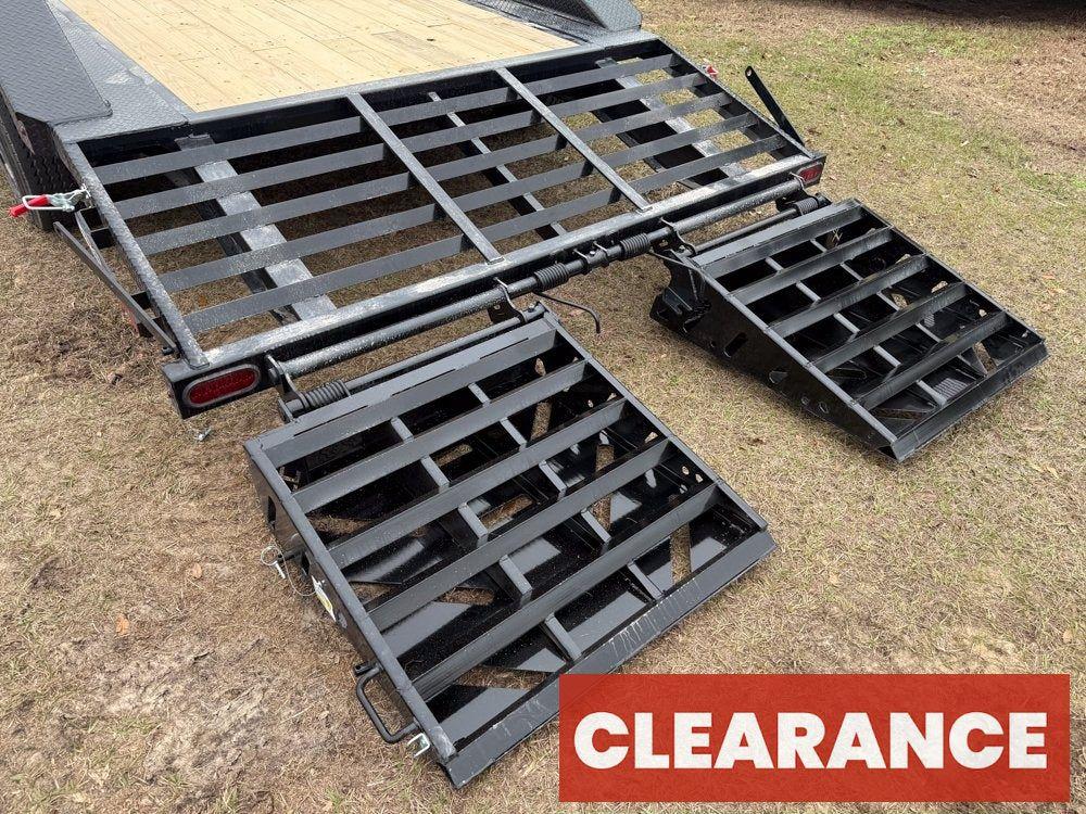 24' HEH Bumper Pull Equipment Trailer (2) 10K Axles, Drive Over Fenders, 3' Dove W/ Mountain Ramps - Equipment Trailers - Stryker Dealership Group