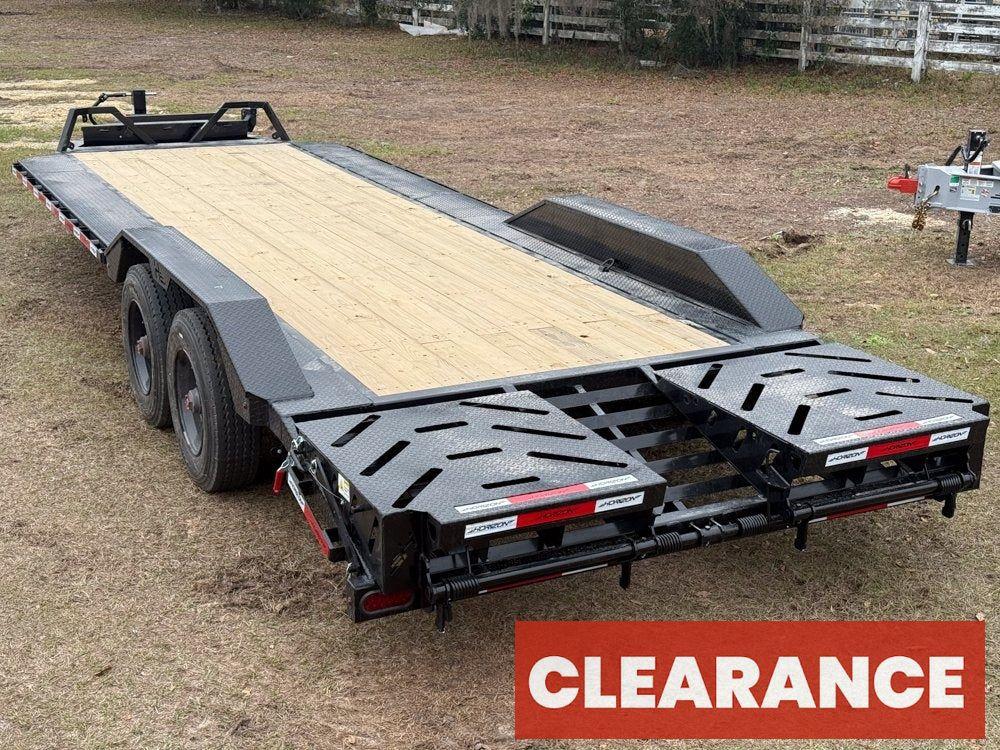 24' HEH Bumper Pull Equipment Trailer (2) 10K Axles, Drive Over Fenders, 3' Dove W/ Mountain Ramps - Equipment Trailers - Stryker Dealership Group