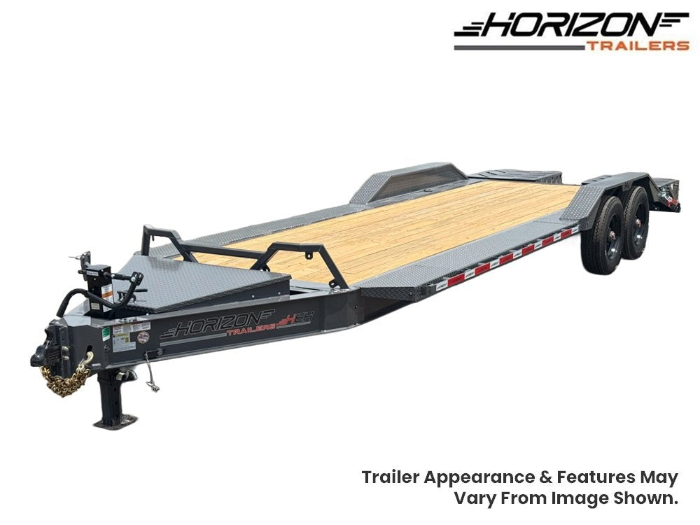 24' HEH Bumper Pull Equipment Trailer (2) 10K Axles, Drive Over Fenders, 3' Dove W/ Mountain Ramps - Drive Over Fenders/Equipment Trailers - Stryker Dealership Group