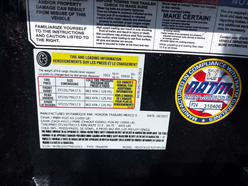 24' HEH Bumper Pull Equipment Trailer (2) 10K Axles, Drive Over Fenders, 3' Dove W/ Mountain Ramps - Drive Over Fenders/Equipment Trailers - Stryker Dealership Group