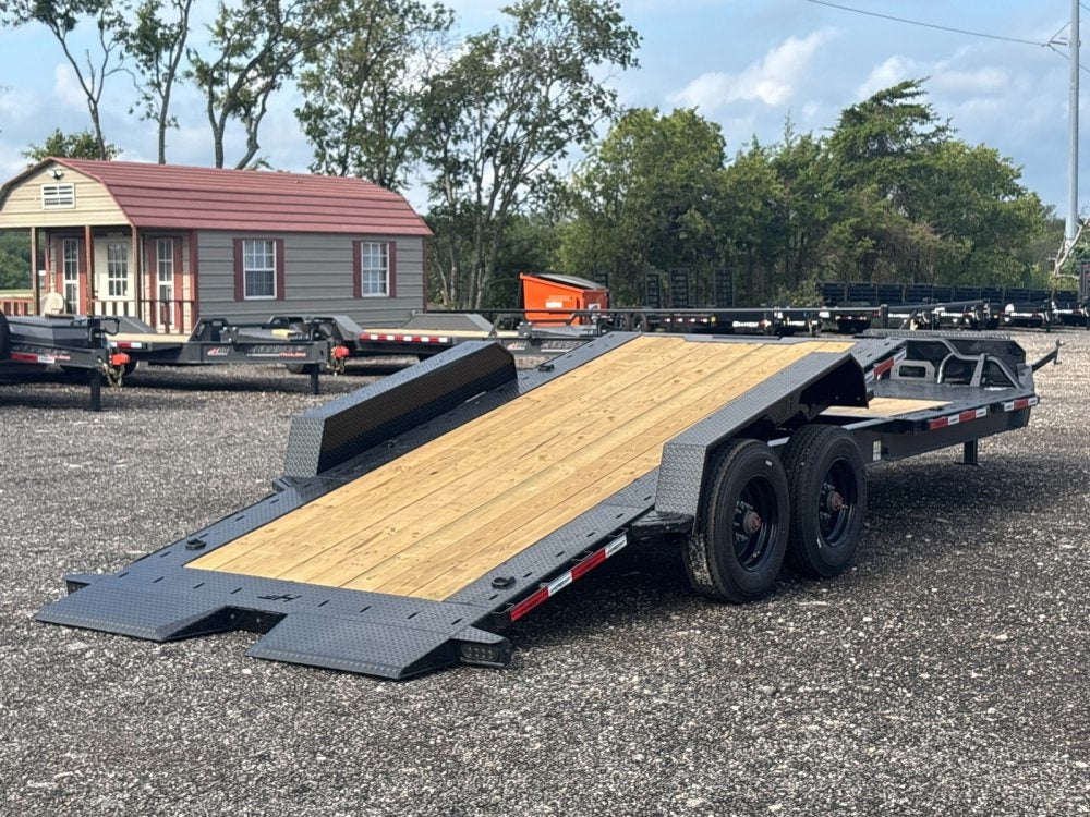 24' HEH Bumper Pull Equipment Trailer (2) 10K Axles, Drive Over Fenders, 3' Dove W/ Mountain Ramps - Drive Over Fenders/Equipment Trailers - Stryker Dealership Group