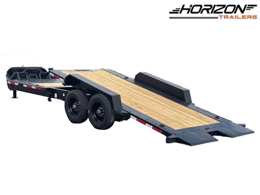 24' HEH Bumper Pull Equipment Trailer (2) 10K Axles, Drive Over Fenders, 3' Dove W/ Mountain Ramps - Drive Over Fenders/Equipment Trailers - Stryker Dealership Group