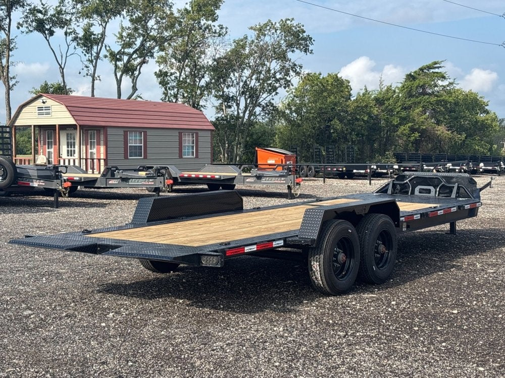 24' HEH Bumper Pull Equipment Trailer (2) 10K Axles, Drive Over Fenders, 3' Dove W/ Mountain Ramps - Drive Over Fenders/Equipment Trailers - Stryker Dealership Group