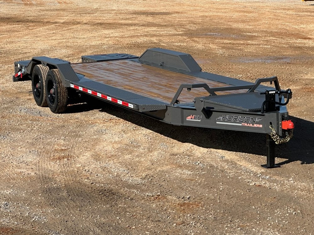 24' HEH Equipment Trailer (2) 10K Axles, Drive Over Fenders, 3' Dove W/ Mountain Ramps - Equipment Trailers/Drive Over Fenders - Stryker Dealership Group