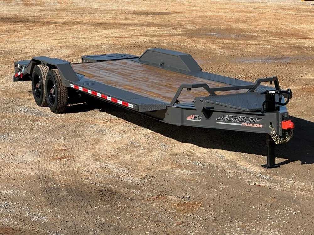 24' HEH Equipment Trailer (2) 10K Axles, Drive Over Fenders, 3' Dove W/ Mountain Ramps - Equipment Trailers/Drive Over Fenders - Stryker Dealership Group