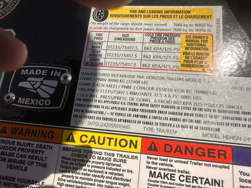 24' HEH Gooseneck Equipment Trailer (2) 10K Axles, Drive Over Fenders, 3' Dove W/ Mountain Ramps - Drive Over Fenders/Equipment Trailers - Stryker Dealership Group