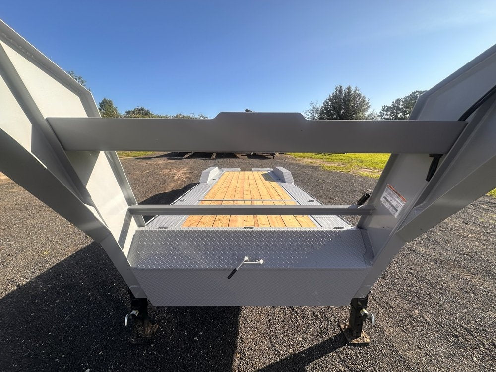 24' HEH Gooseneck Equipment Trailer (2) 10K Axles, Drive Over Fenders, 3' Dove W/ Mountain Ramps - Drive Over Fenders/Equipment Trailers - Stryker Dealership Group