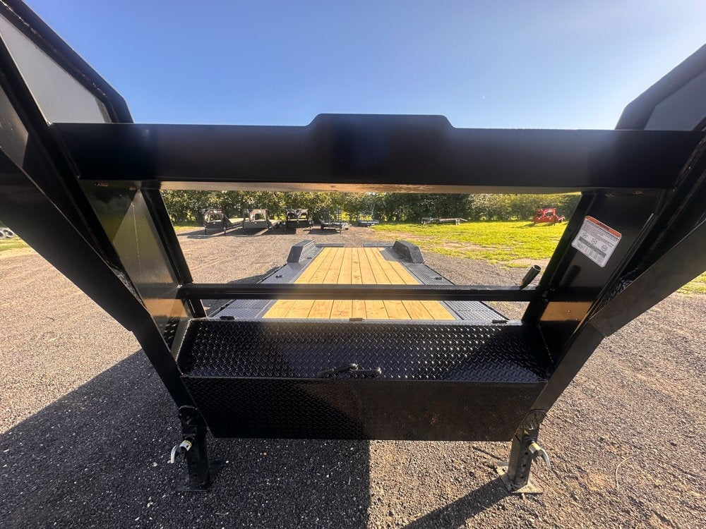 24' HEH Gooseneck Equipment Trailer (2) 10K Axles, Drive Over Fenders, 3' Dove W/ Mountain Ramps - Drive Over Fenders/Equipment Trailers - Stryker Dealership Group