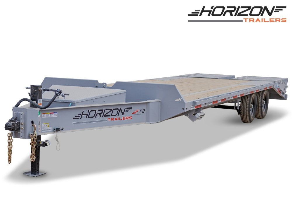 24' Horizon FTZ Bumper Pull Deckover Trailer Mega Ramps - (2) 7K