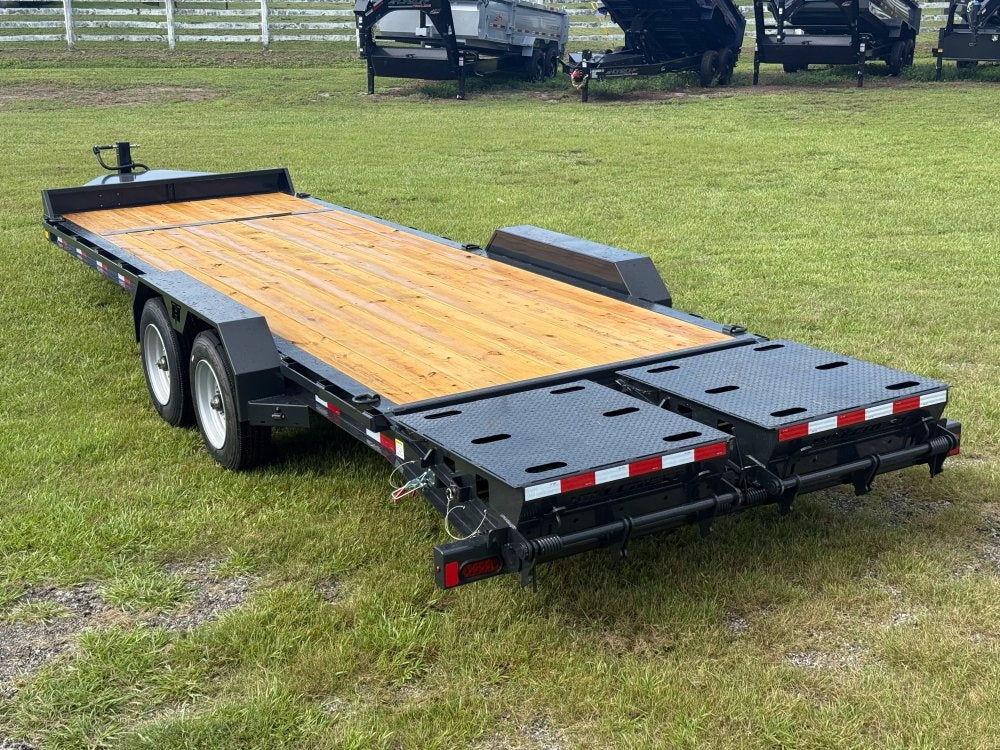 24' I-Beam Equipment Trailer Mega Ramps BP - 8k Axles - 17.6k - Equipment Trailers/Deckover Trailers - Stryker Dealership Group
