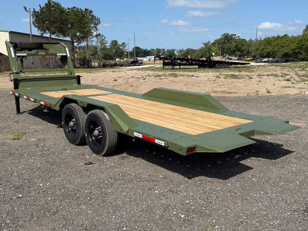 24' Tilt Equipment Trailer Gooseneck 102" Wide (2) 10K Axles - Equipment Tilt - Stryker Dealership Group