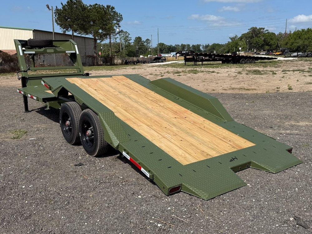 24' Tilt Equipment Trailer Gooseneck 102" Wide (2) 10K Axles - Equipment Tilt - Stryker Dealership Group
