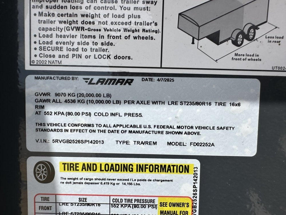 25' FD Gooseneck Mega Ramps 10k Axles Rhino Ramps - Dual Wheel Deckover/DO 10K MR DW - Stryker Dealership Group
