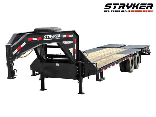25' Stryker Gooseneck (2) 10K Axles Mega Ramps Dual Wheels - Dual Wheel Deckover/DO 10K MR DW - Stryker Dealership Group