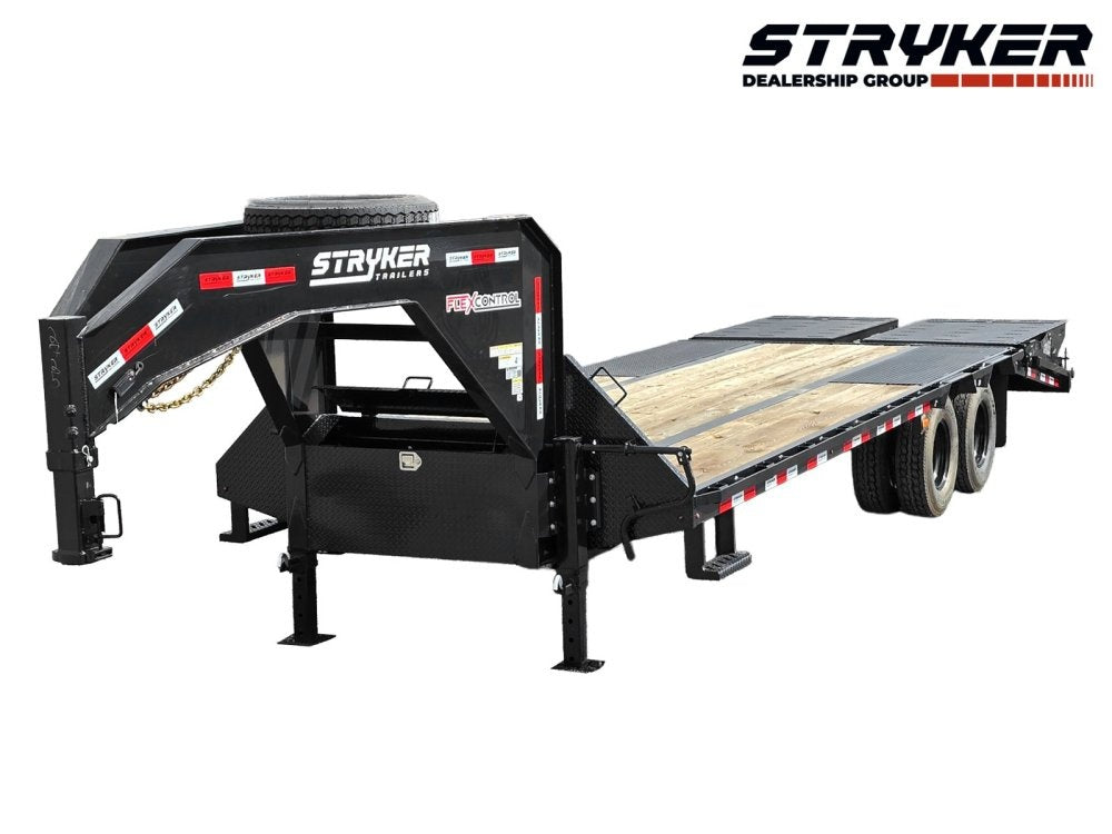25' Stryker Gooseneck (2) 10K Axles Mega Ramps Dual Wheels - Dual Wheel Deckover/DO 10K MR DW - Stryker Dealership Group