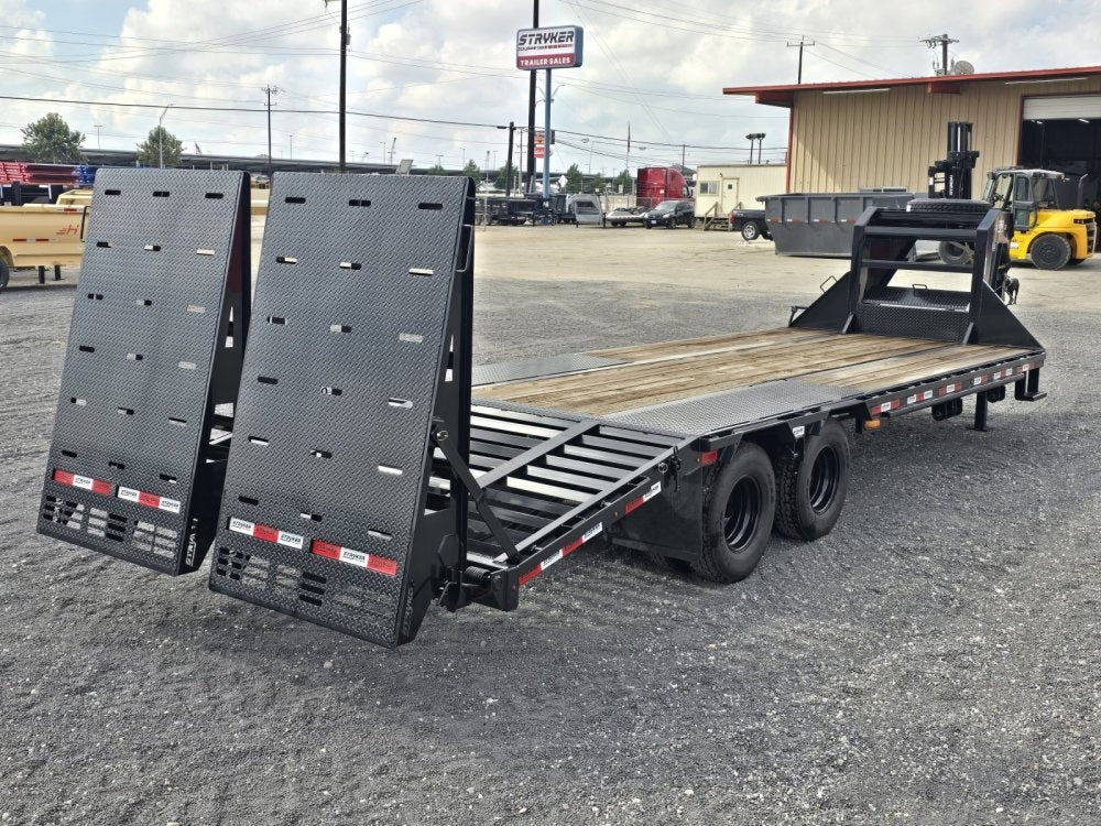 25' Stryker Gooseneck (2) 10K Axles Mega Ramps Dual Wheels - Dual Wheel Deckover/DO 10K MR DW - Stryker Dealership Group