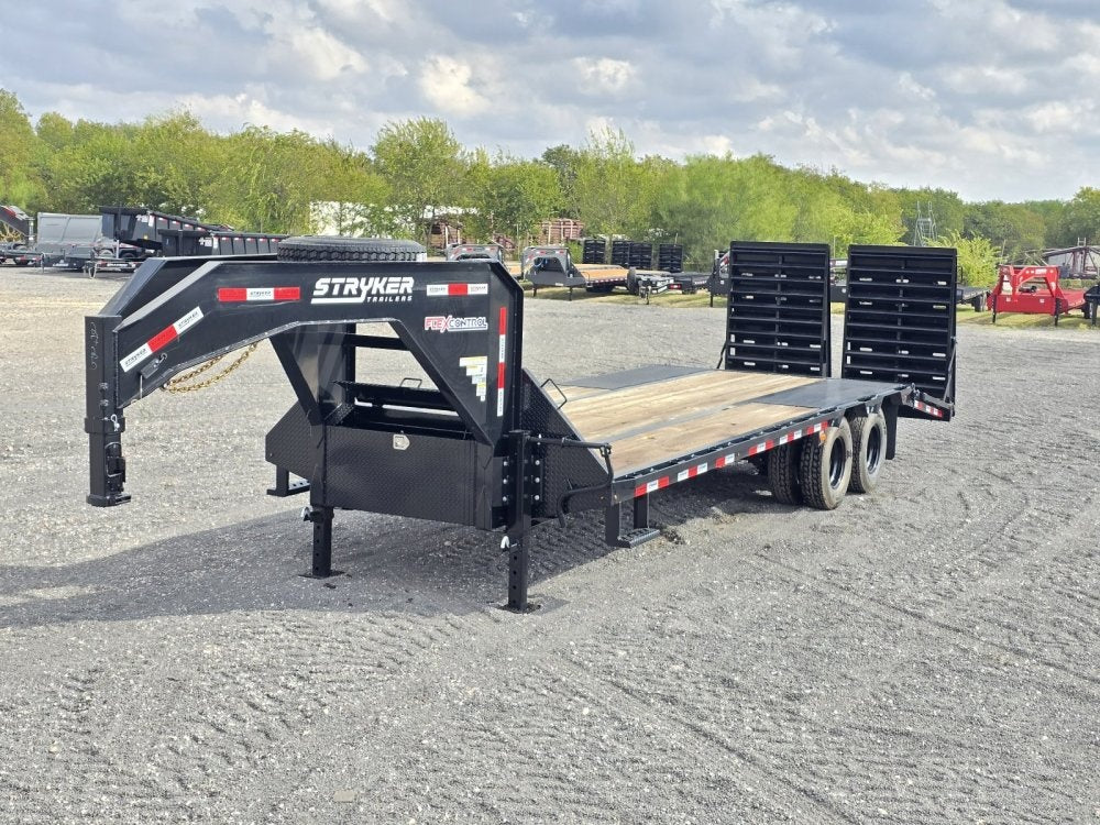 25' Stryker Gooseneck (2) 10K Axles Mega Ramps Dual Wheels - Dual Wheel Deckover/DO 10K MR DW - Stryker Dealership Group