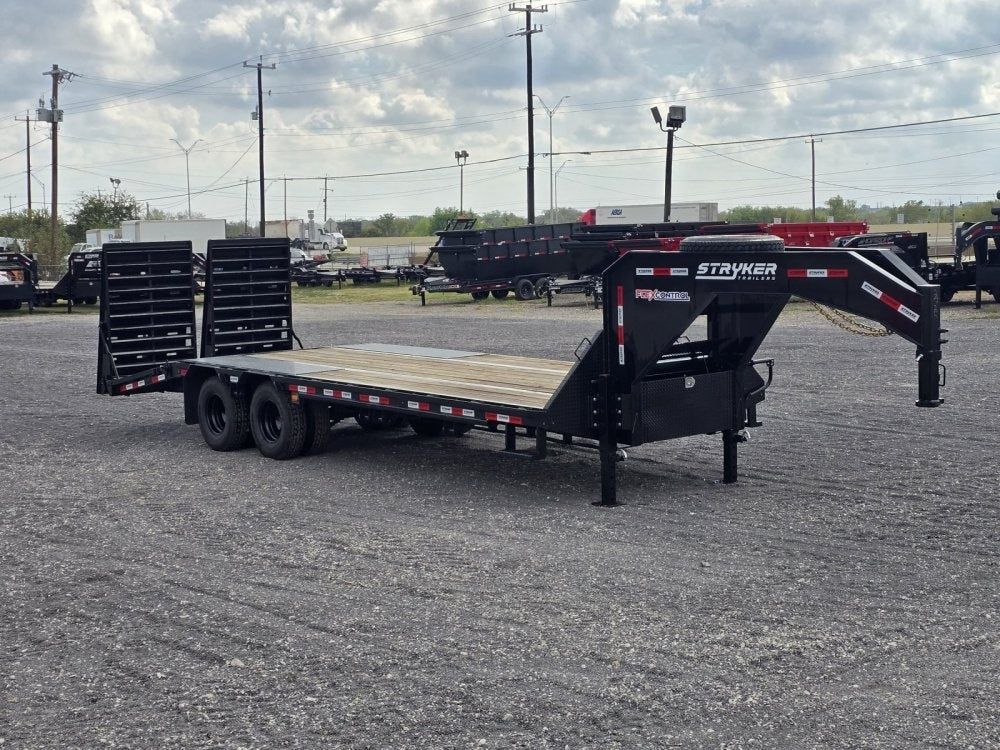 25' Stryker Gooseneck (2) 10K Axles Mega Ramps Dual Wheels - Dual Wheel Deckover/DO 10K MR DW - Stryker Dealership Group