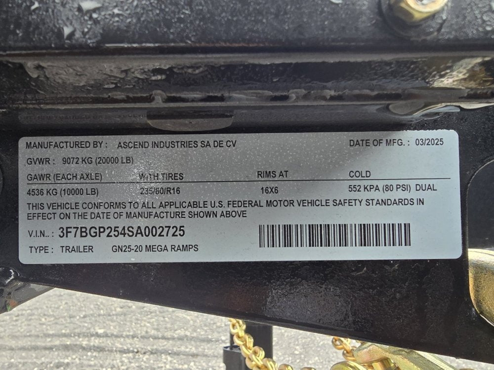 25' Stryker Gooseneck (2) 10K Axles Mega Ramps Dual Wheels - Dual Wheel Deckover/DO 10K MR DW - Stryker Dealership Group