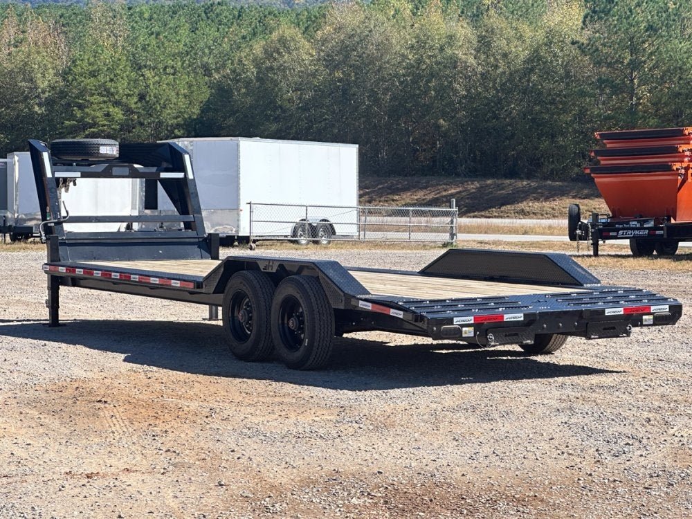 26' HEH Gooseneck Equipment Trailer (2) 10K Axles, Drive Over Fenders, 3' Dove W/ Slide In Ramps 10275 - Stryker Dealership Group