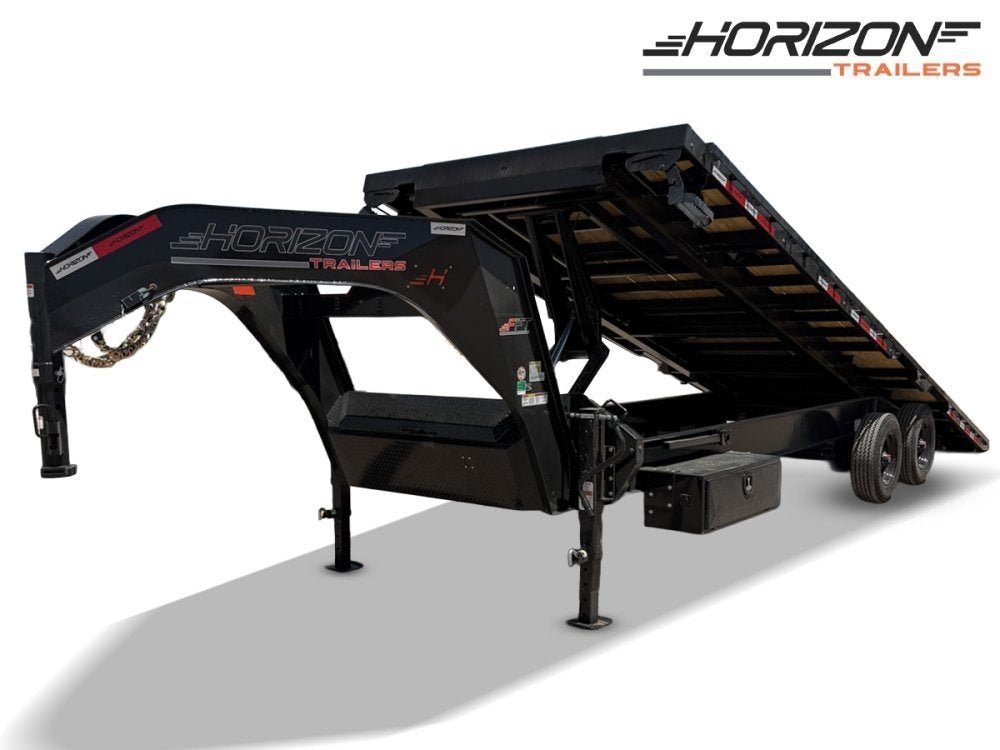 26' Horizon FFT Gooseneck Full Deckover TIlt Trailer - (2) 10K Axles 018029 - Stryker Dealership Group