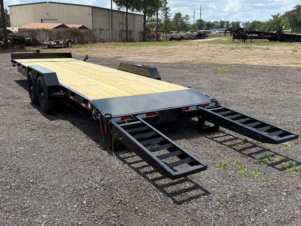 26' BP Equipment Trailer Stand Up Ramps - 7k Axles - Equipment Trailers - Stryker Dealership Group