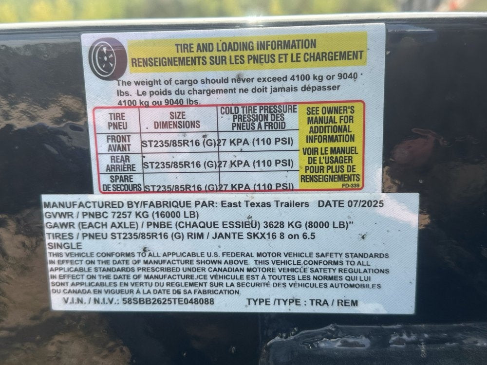 26' Bumper Pull Tilt Deckover Trailer - 8k Axles - Tilt Trailers - Stryker Dealership Group