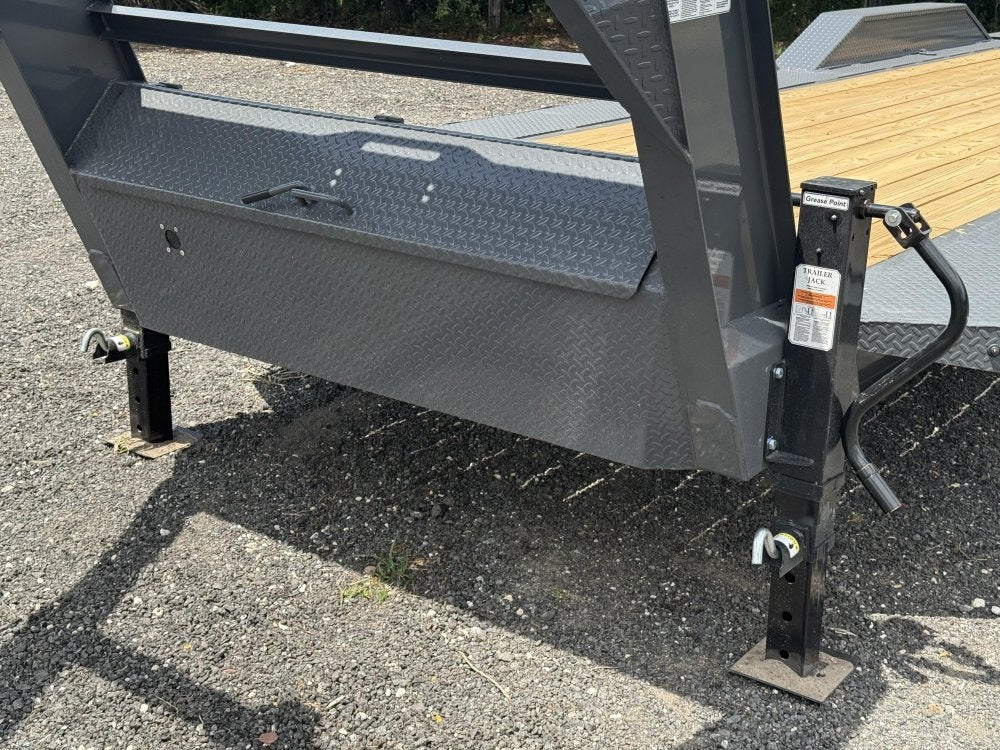 26' HEH Gooseneck Equipment Trailer (2) 10K Axles, Drive Over Fenders, 3' Dove W/ Mountain Ramps - Drive Over Fenders/Equipment Trailers - Stryker Dealership Group