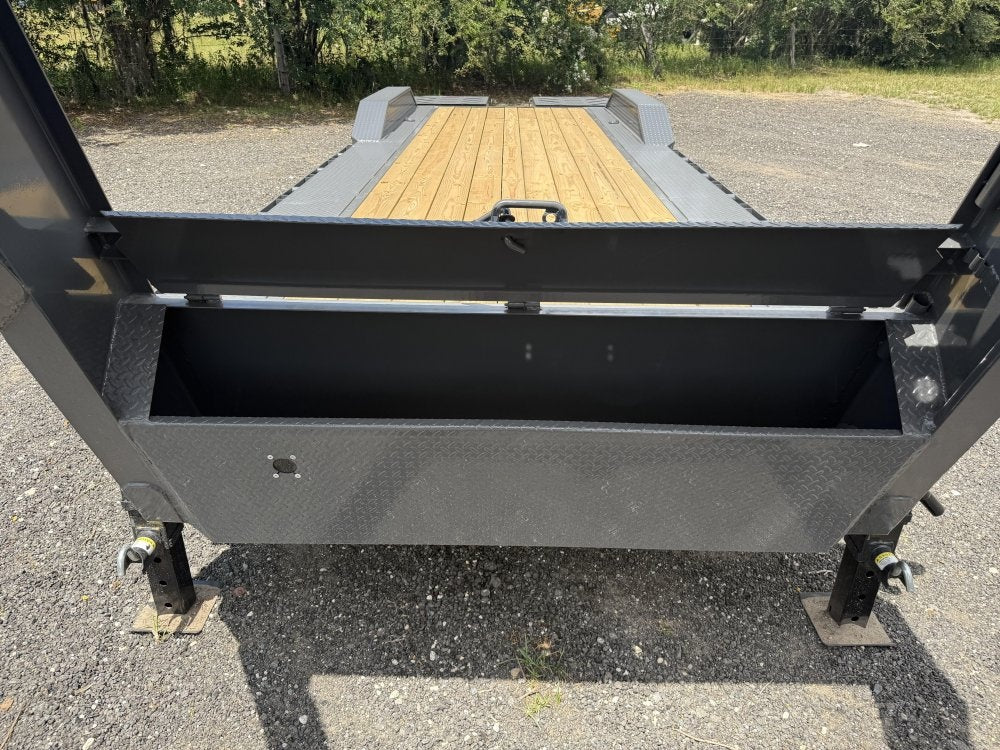 26' HEH Gooseneck Equipment Trailer (2) 10K Axles, Drive Over Fenders, 3' Dove W/ Mountain Ramps - Drive Over Fenders/Equipment Trailers - Stryker Dealership Group