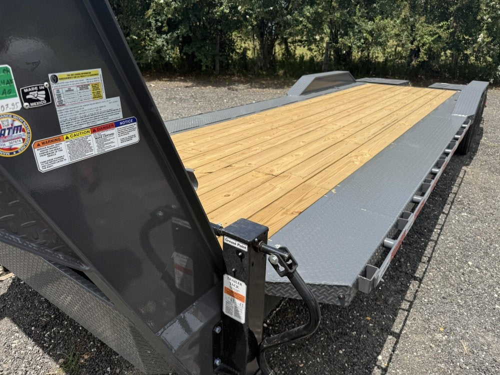 26' HEH Gooseneck Equipment Trailer (2) 10K Axles, Drive Over Fenders, 3' Dove W/ Mountain Ramps - Drive Over Fenders/Equipment Trailers - Stryker Dealership Group