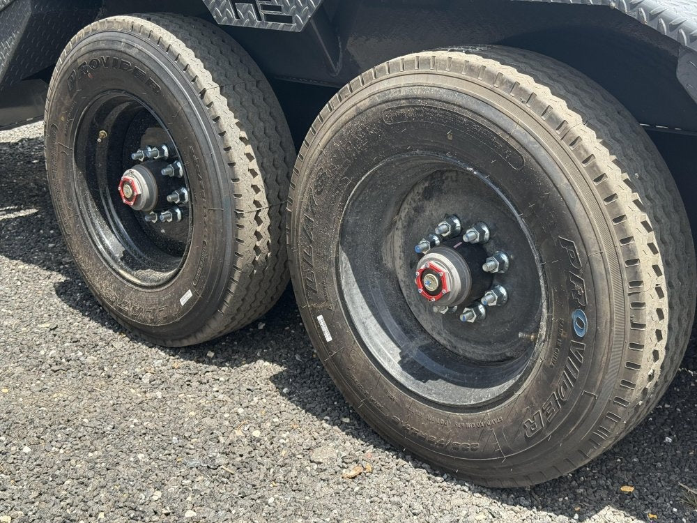 26' HEH Gooseneck Equipment Trailer (2) 10K Axles, Drive Over Fenders, 3' Dove W/ Mountain Ramps - Drive Over Fenders/Equipment Trailers - Stryker Dealership Group