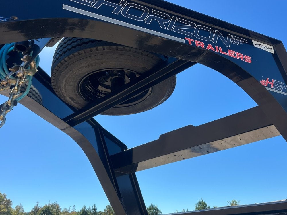 26' HEH Gooseneck Equipment Trailer (2) 10K Axles, Drive Over Fenders, 3' Dove W/ Mountain Ramps - Drive Over Fenders/Equipment Trailers - Stryker Dealership Group