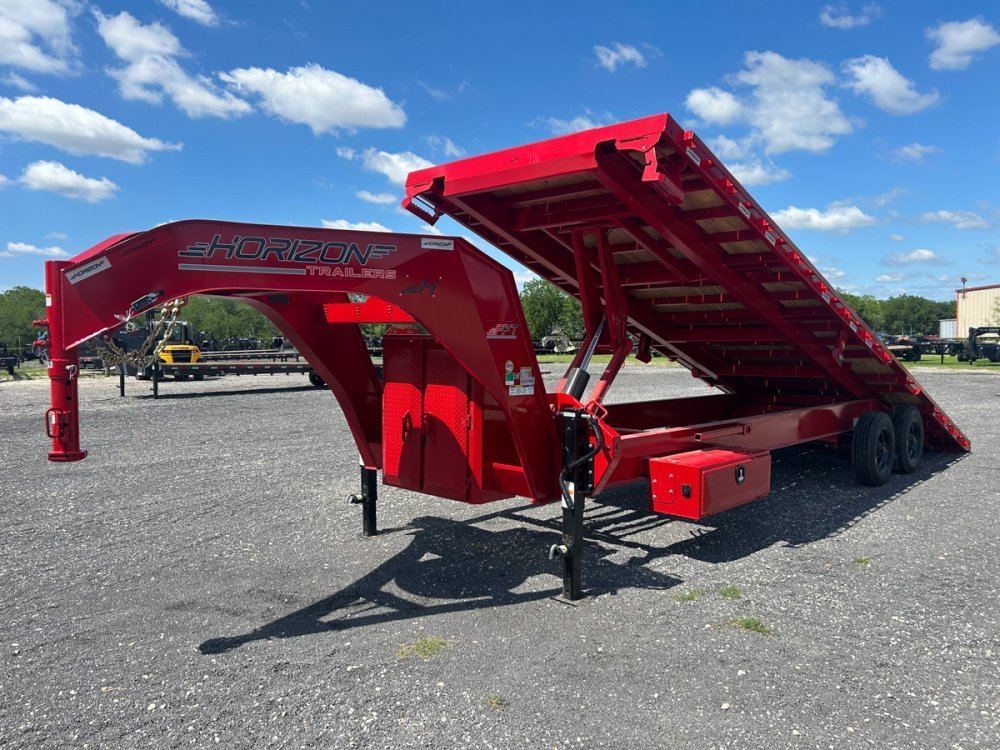 28' Horizon FFT Gooseneck Full Deckover Tilt Trailer - (2) 10K Axles 016937 - Stryker Dealership Group