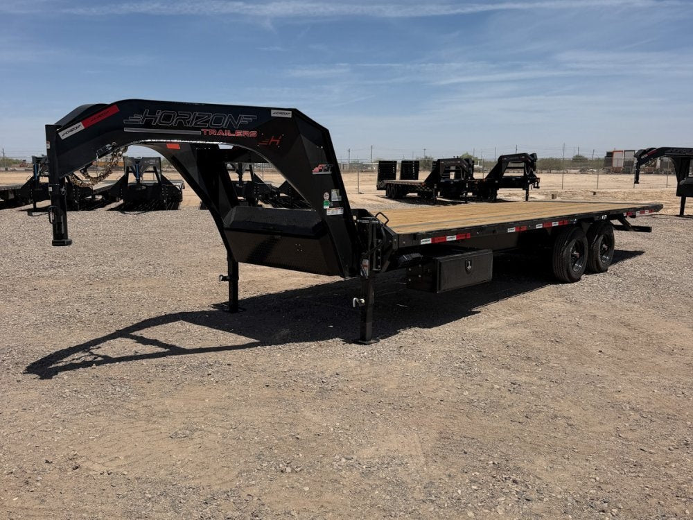 26' Horizon FFT Gooseneck Full Deckover TIlt Trailer - (2) 10K Axles 018029