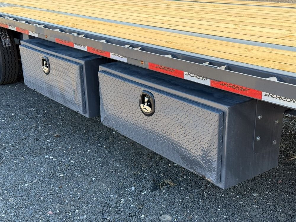 30' FTZ Pintle Hitch (2) 7k Axles Mega Ramps Ratchet Slide Track - Equipment Trailers - Stryker Dealership Group